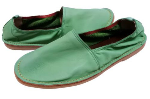 【KOBE DADA CAM-2 グリーン】本革国産コンフォートスリッポン